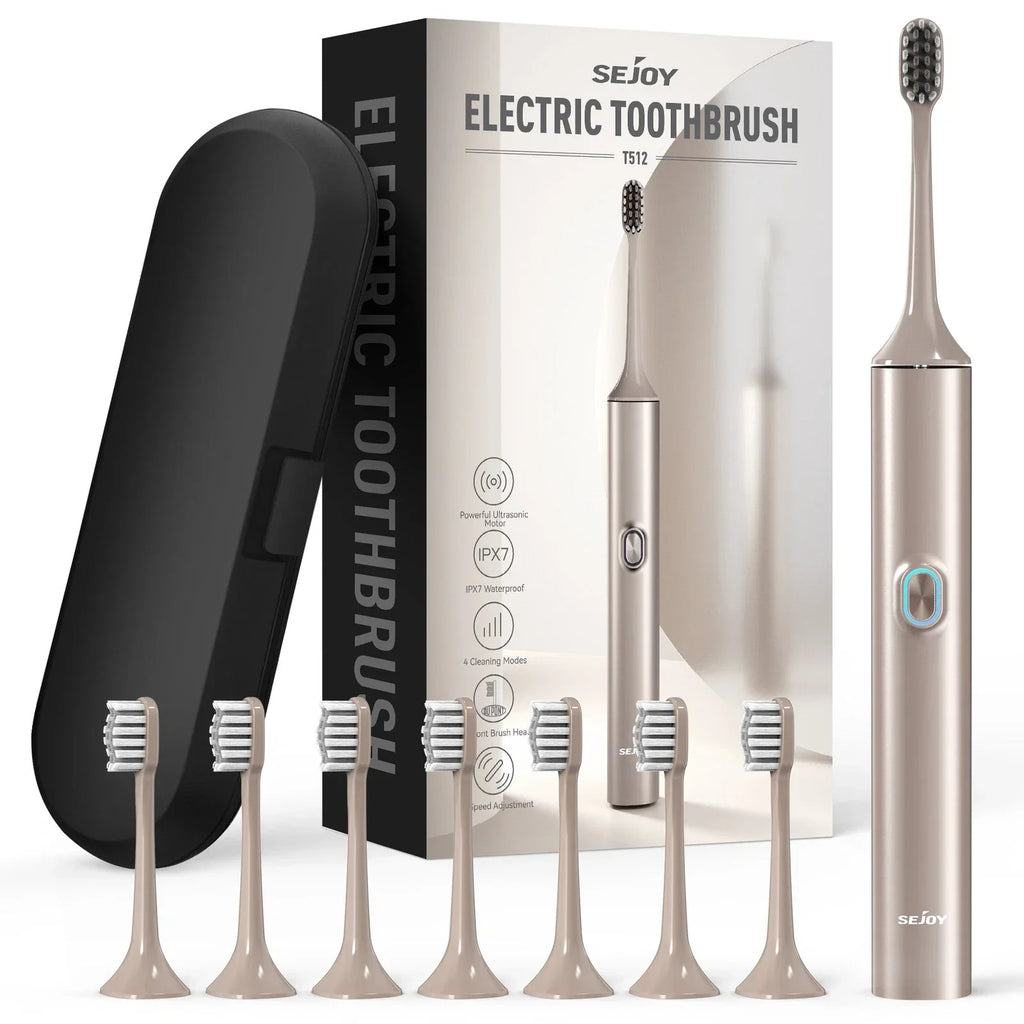 Sonic Electric Toothbrush Rechargeable Power 4 Brush Head 3 Modes Timer