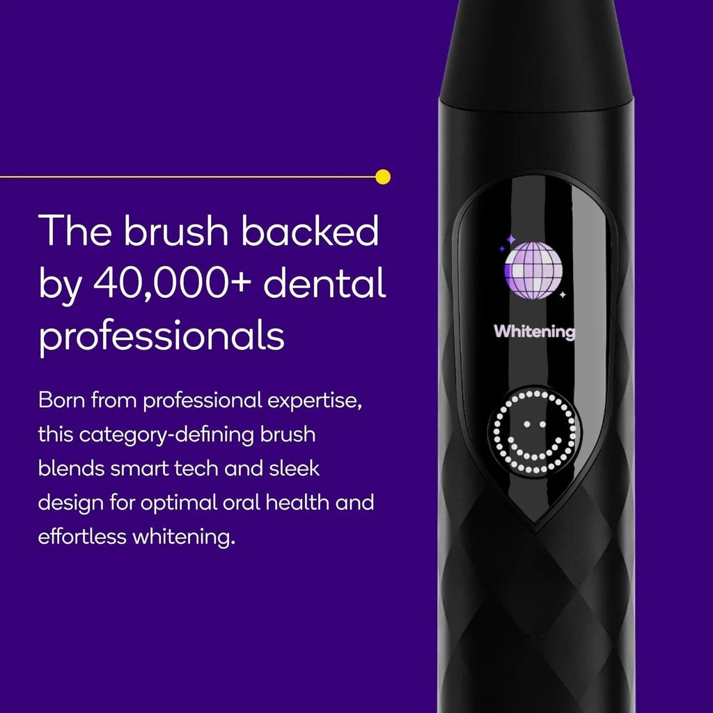 Sonic Toothbrush Smart Pressure Sensor Burst Pro LED Screen 5-Modes Black